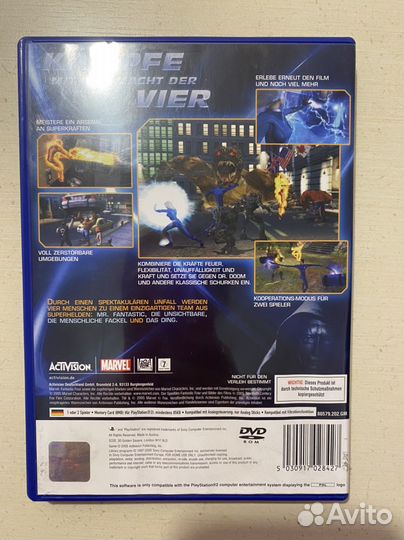 Диск Fantastic4 ps2 оригинал