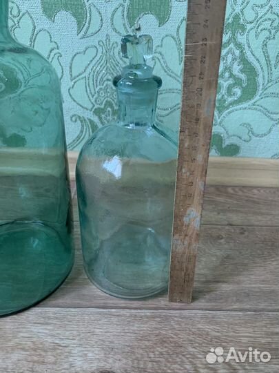 Бутыль банка с крышкой СССР стеклянная