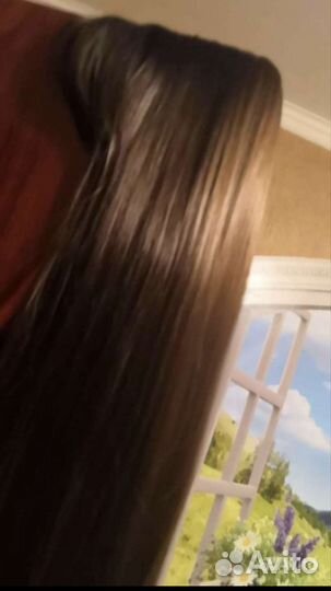 Парик прямой с челкой. Новый, длинный