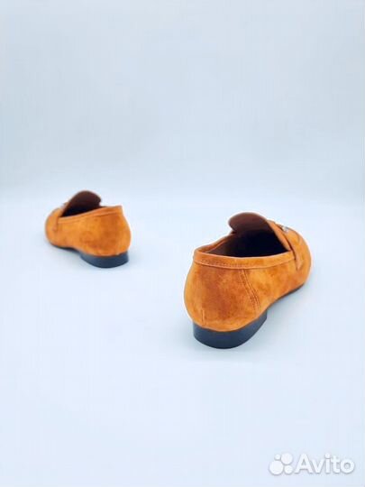 Лоферы женские Hermes замшевые