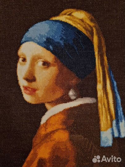 Картина ручной работы техника счетный крест