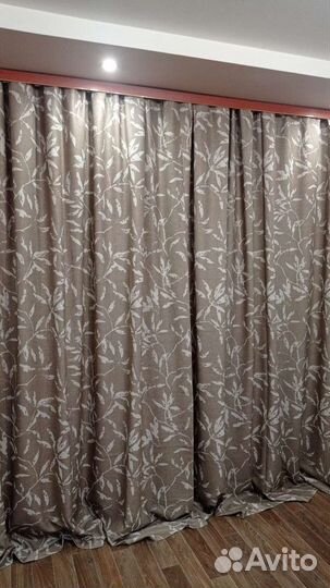 Шторы новые лен