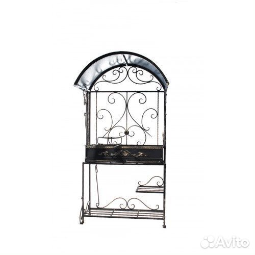 Кованый мангал с крышей