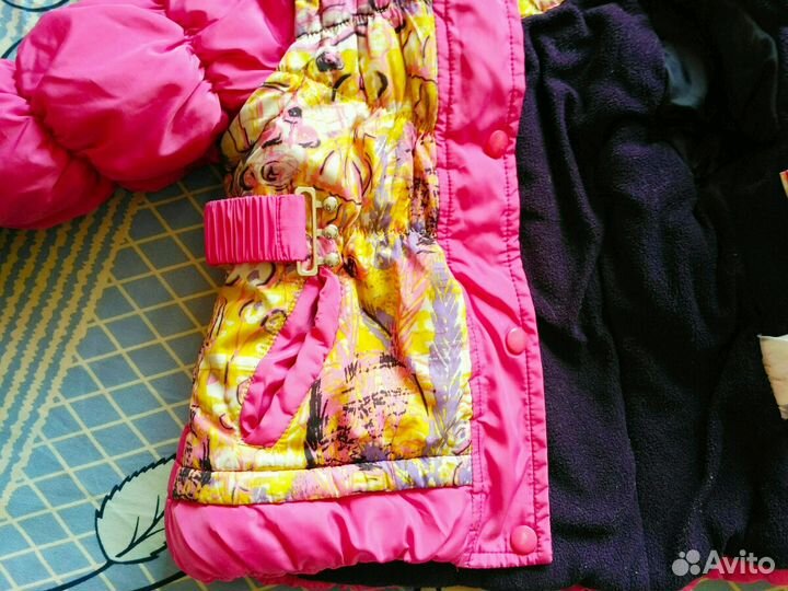 Комплект зимний р. 86-92 + шапка и варежки