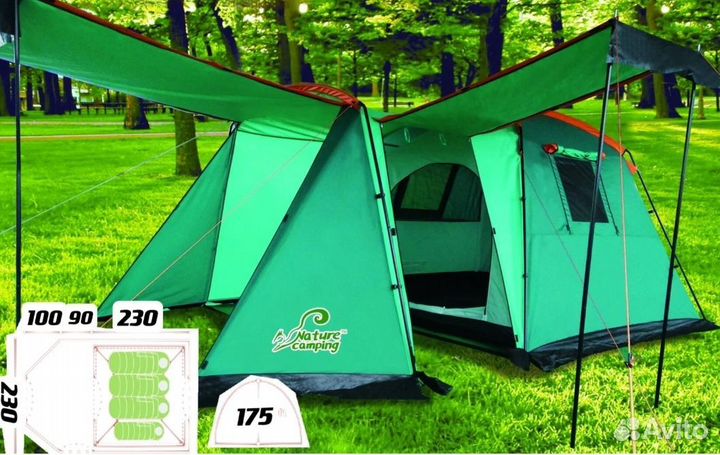 Палатка туристическая 4 местная