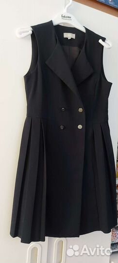 Школьный сарафан 134 синий