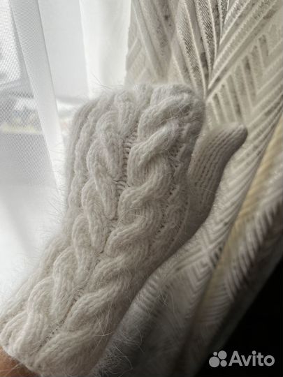 Варежки из пуха норки