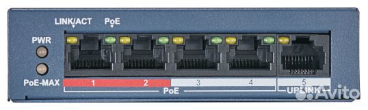 Коммутатор HiWatch DS-S504P(B)