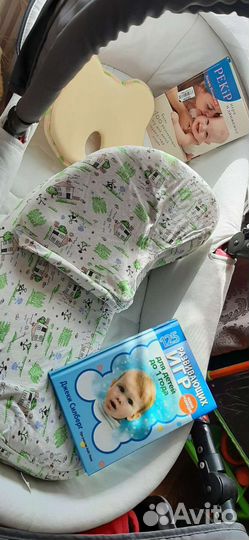 Коляска 2 в 1+ падушка, ванночка, книги с играми