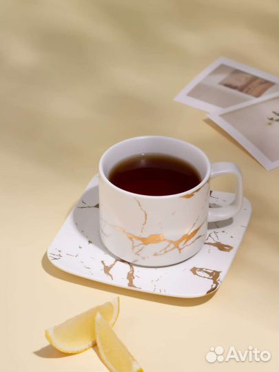 Чашка с блюдцем фарфор чайная пара