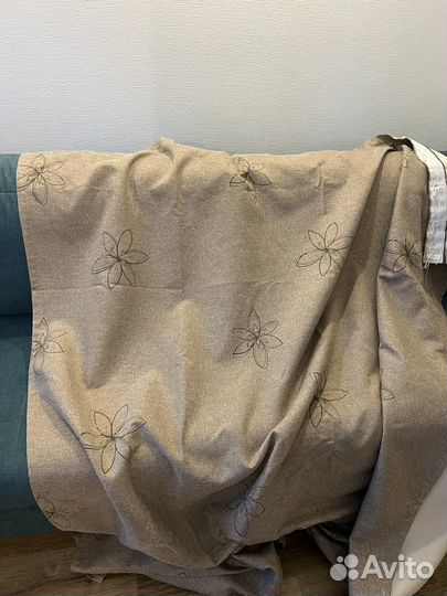 Шторы рогожка бежевые