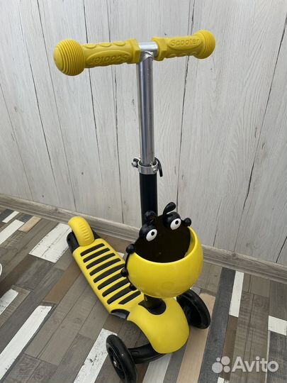 Самокат беговел 3 в 1 с ручкой