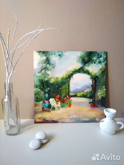 Картина маслом. Сад