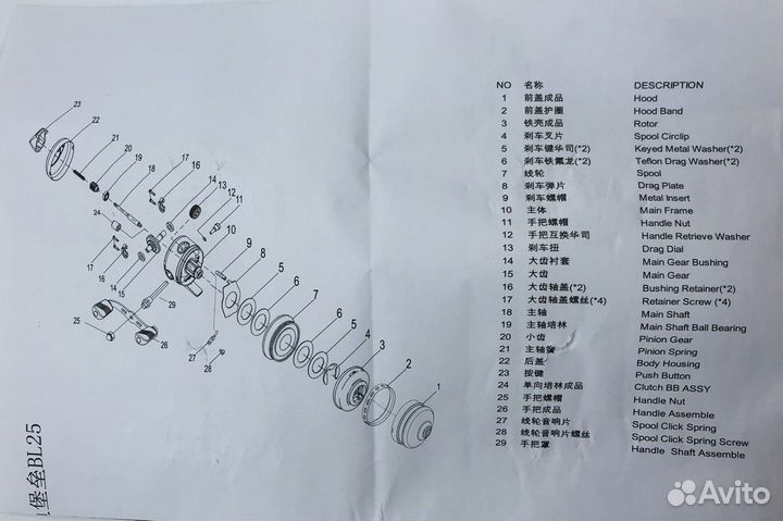 Катушка BL25 для рогатки