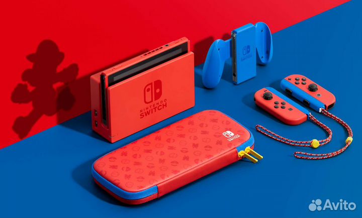 Nintendo switch mario red and blue