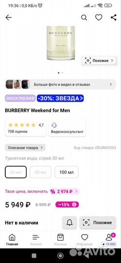 Burberry духи мужские