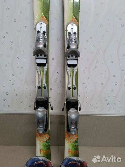 Лыжи горные rossignol (146), ботинки 37-38р, палки