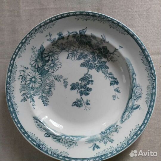 Тарелка глубокая Густавсберг Flora старинная