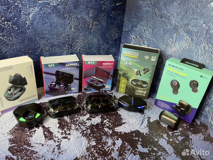 Беспроводные игровые наушники М5, М19, Х6, Е35