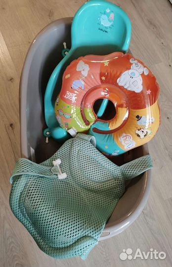 Ванночка для купания с горкой и круг(гамак продан)