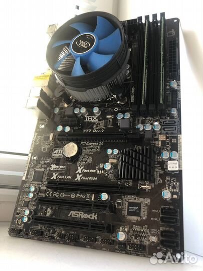 Материнская плата 1155 z77 pro3/Проц e3 1270/16gb