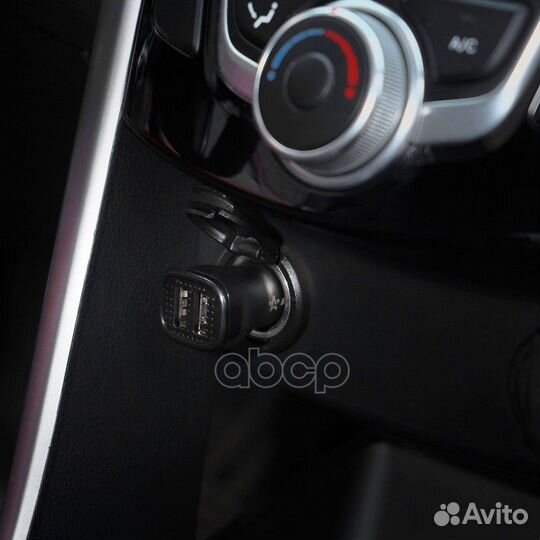 Адаптер автомобильный 2хUSB 2.1А, 12/24В