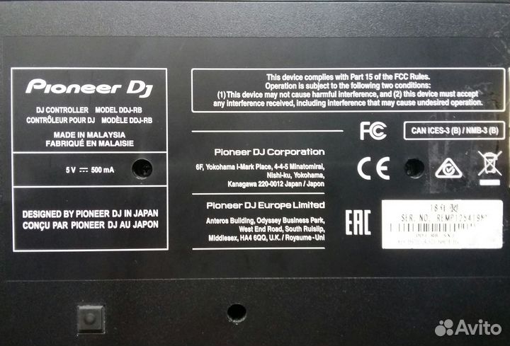 DJ контроллер pioneer DDJ RB