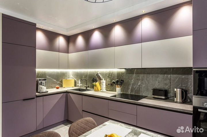 Кухонный гарнитур без ручек