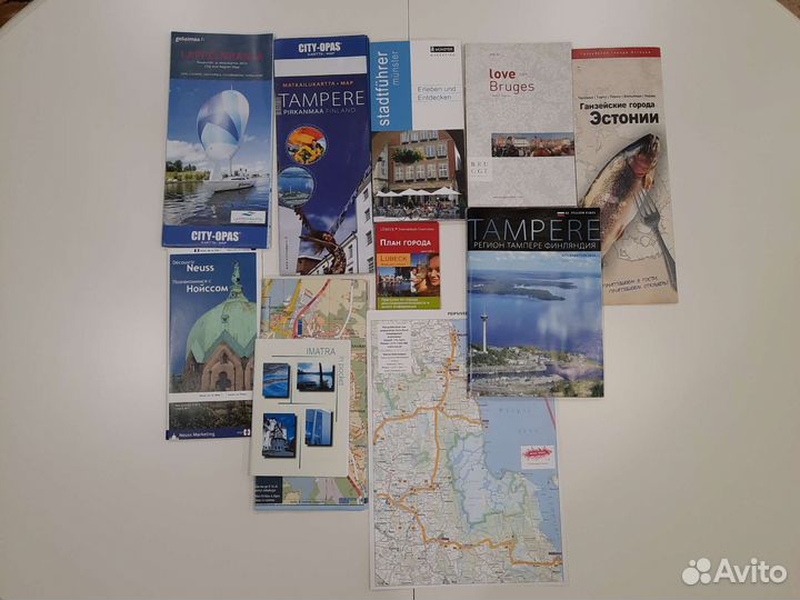 Буклеты,карты,путеводители,журналы европейские