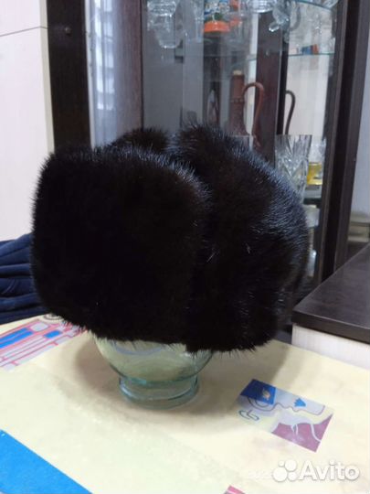 Норковая шапка мужская ушанка