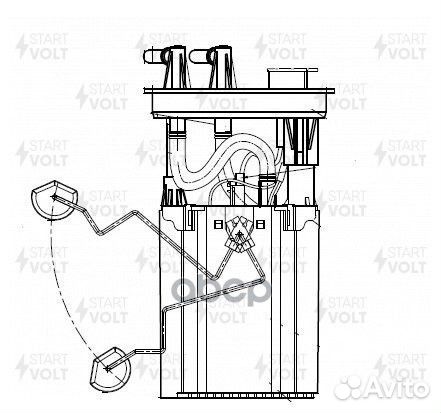 Насос топливный Kia Rio 00- 1.5i модуль StartVolt