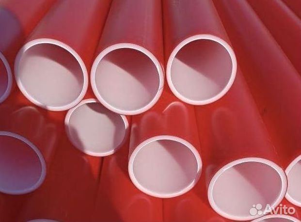 Труба красная для кабельных сетей