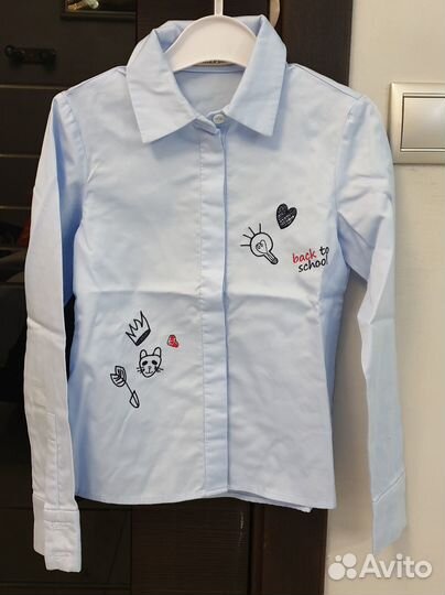 Рубашка школьная для девочки 128
