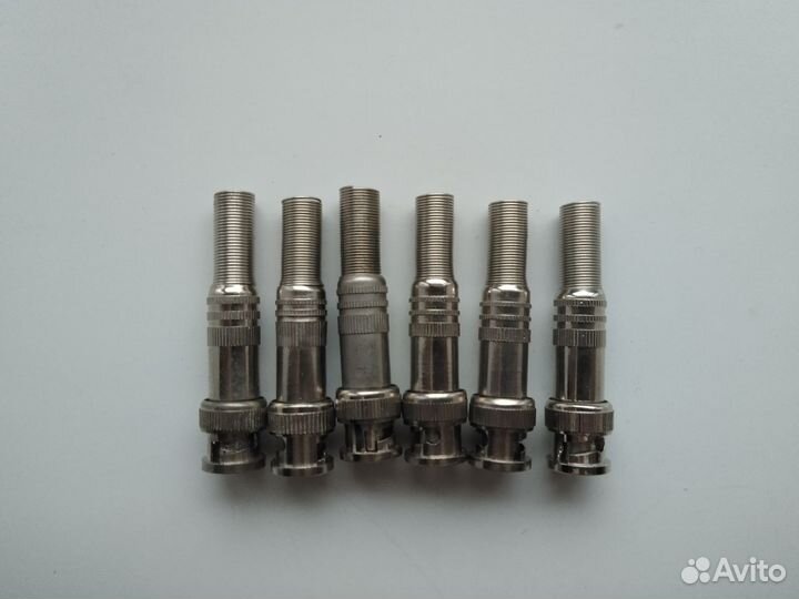 Штекер разъем BNC под пайку цена за 6 штук