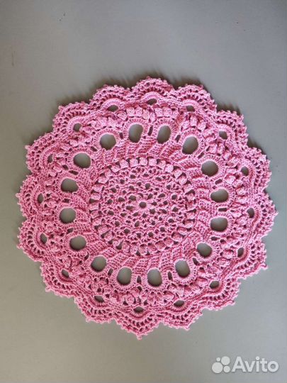 Салфетка цветная крючком