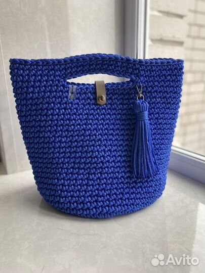 Сумка шоппер из трикотажной пряжи