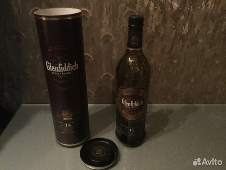 Бутылка и короб от виски Glenlivet 18 years и др