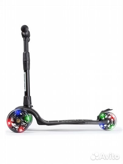 Самокат детский baby (светящиеся колеса) черный