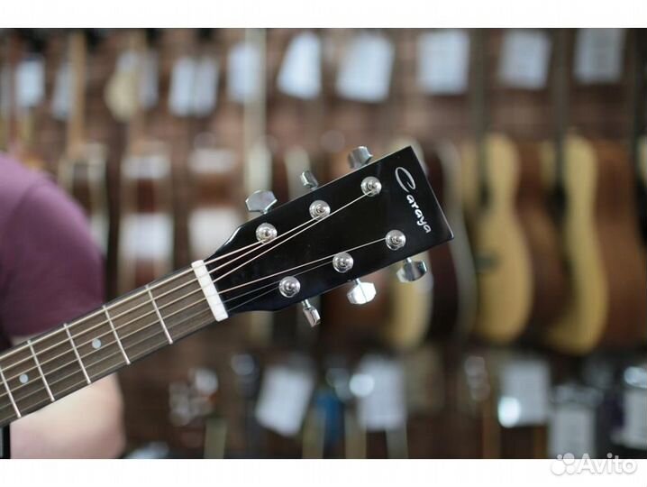 Caraya F600-BK черная акустическая гитара