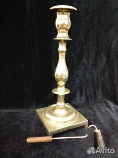Стар.подсвечник, гаситель,латунь
