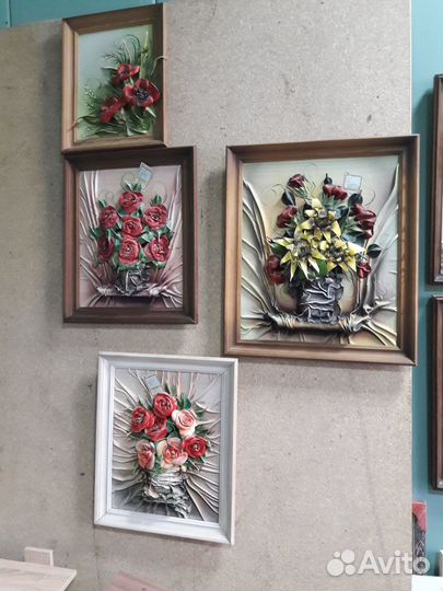 Картины для интерьера из кож.зама