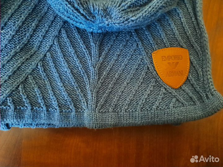 Шапка с шарфом для мальчика Emporio Armani