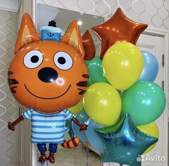 3 кота шары, воздушные шарики три кота