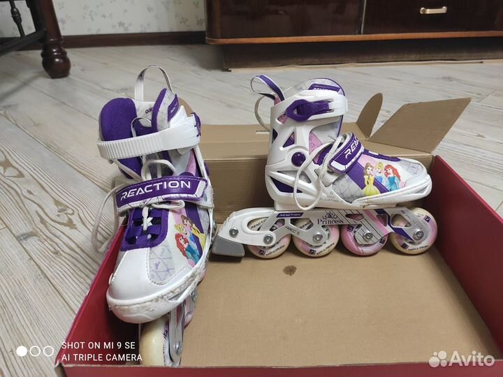 Ролики Reaction Princess c сумкой и защитой