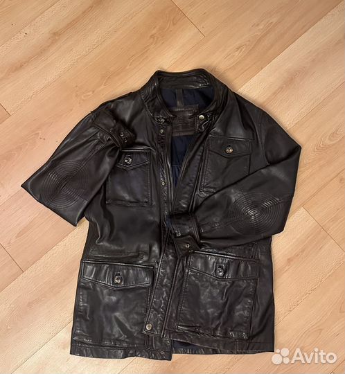 Кожаная куртка мужская massimo dutti