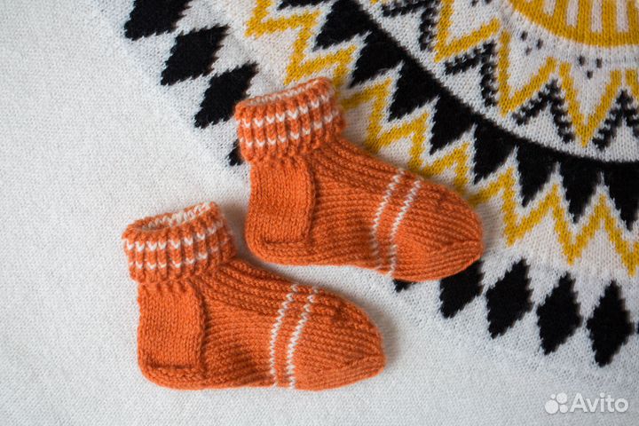 Шерстяные носки ручной работы детские