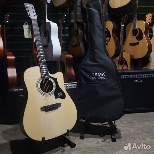 Гитара Tyma из массива с чехлом (Новая)