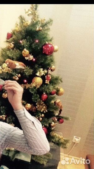 Елка искусственная бу 150см с игрушками