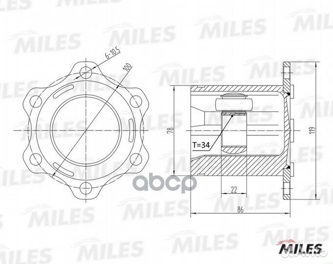 Шрус audi A3/skoda octavia/VW passat/golf/toura