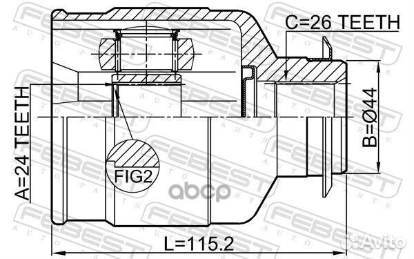 Шрус внутренний правый 24X44X26 1211IX354wdrh